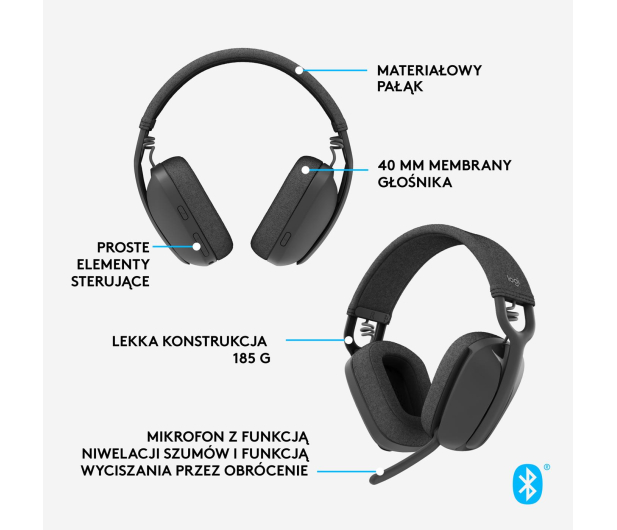 LOGITECH Zone Vibe 100 Graphite - 1075316 - zdjęcie 12